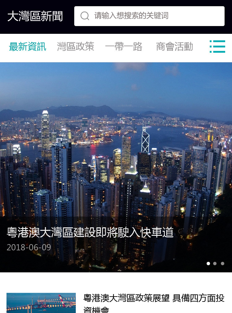 大灣區(qū)新聞網網站案例圖片0